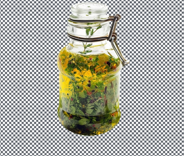 Nützliche Outdoor Kräuter infundierte Vinaigrette isoliert auf durchsichtigem Hintergrund