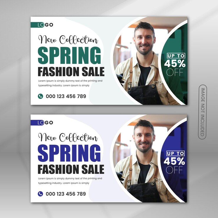 PSD nueva colección llegó diseño de banner de venta de primavera