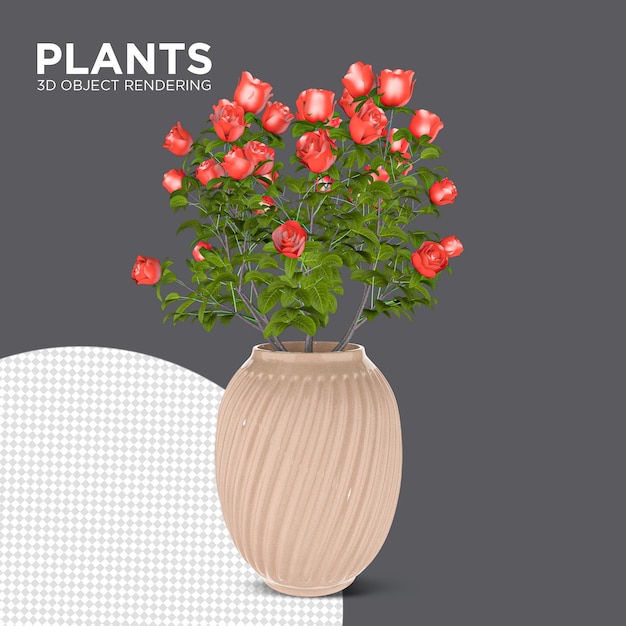 Nueva planta plantas de interior renderizado 3d