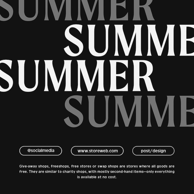 PSD nueva plantilla de diseño de instagram post square para el verano