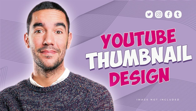nuevo diseño atractivo de thumnail de youtube