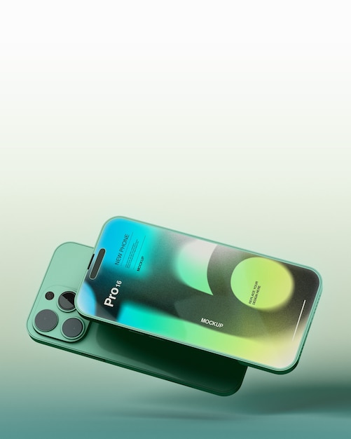 Nuevo diseño de maqueta de pantalla de teléfono