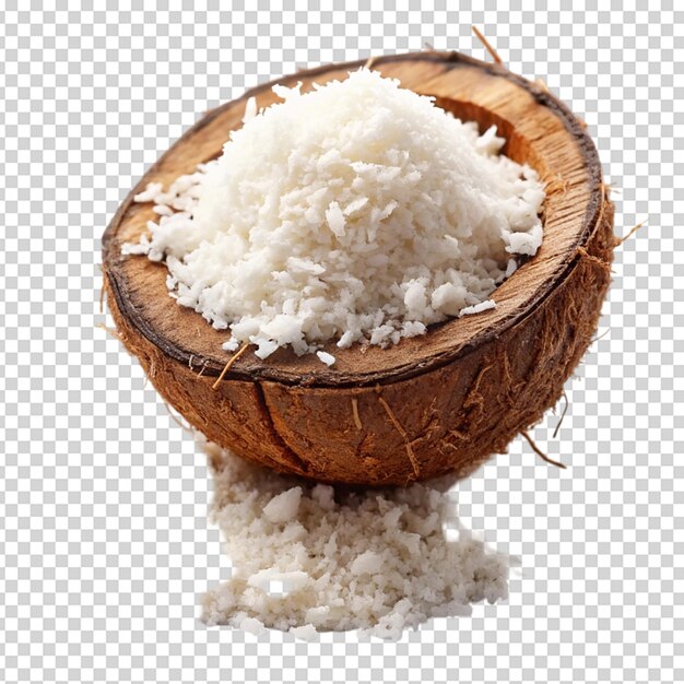 Nuez con escamas de coco Con fondo blanco aislado