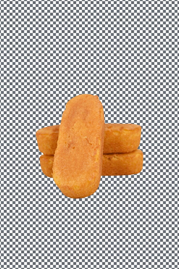 PSD nuggets de bolo psd isolados em fundo transparente