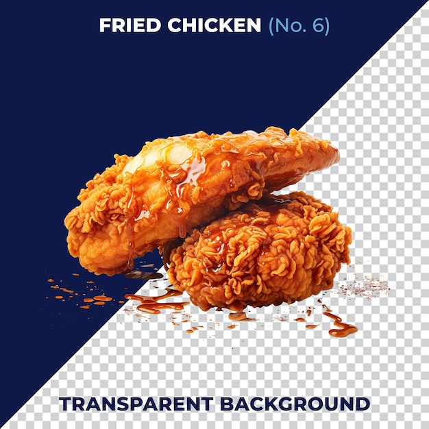 PSD nuggets de frango fritos de fast food psd isolados em fundo transparente