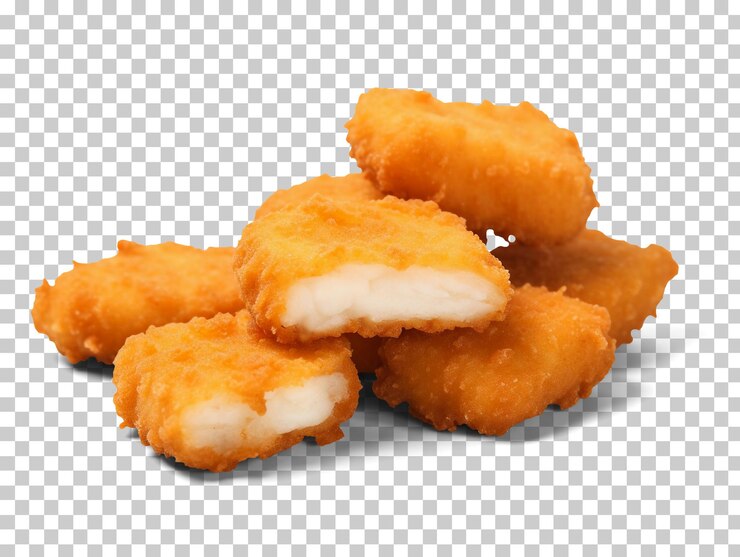 PSD nuggets de pollo aislados sobre fondo transparente png psd