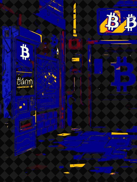 Nuit d'animation scolaire avec une animation sur le thème de Bitcoin Bitco Flat Illustration Design d'arrière-plan