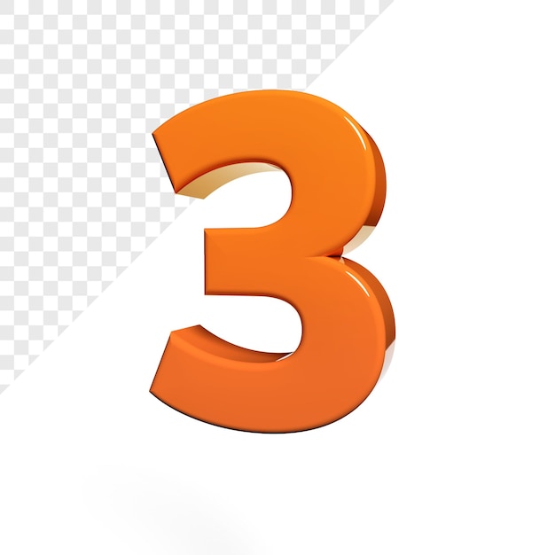 Number 3 3d