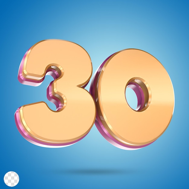 Number 3D Render