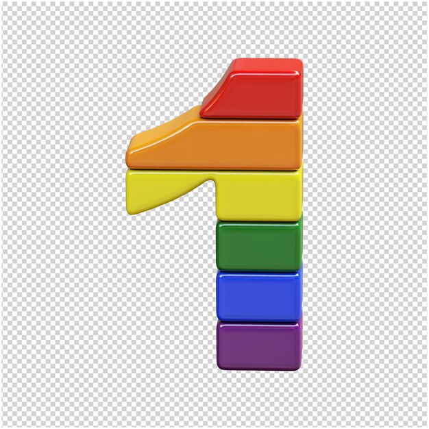 number from the colors of the lgbt flag