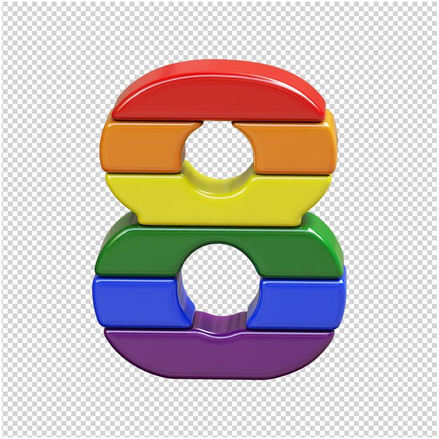 Number from the colors of the LGBT flag