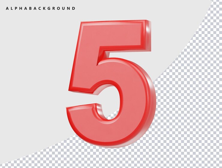 Number icon 3d render illustration