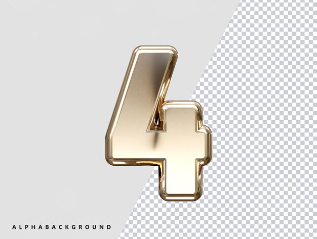 Number text effect vector element