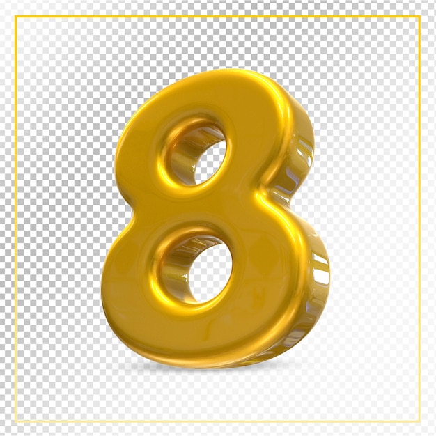 Number8 goldluxus 3d