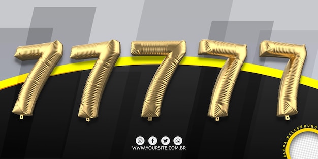 numeración en globos de aluminio 7