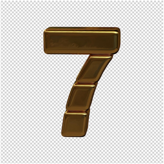 Numeri di lingotti d'oro. Figura 3D 7