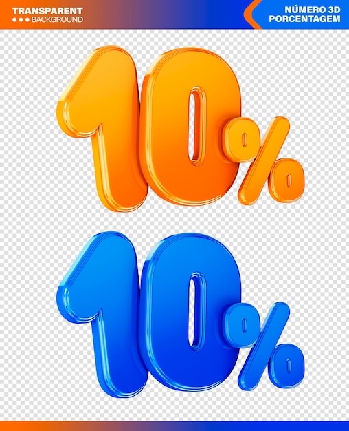 Numeri percentuali del logo 3d sconti speciali per le offerte di supermercato composizione e design