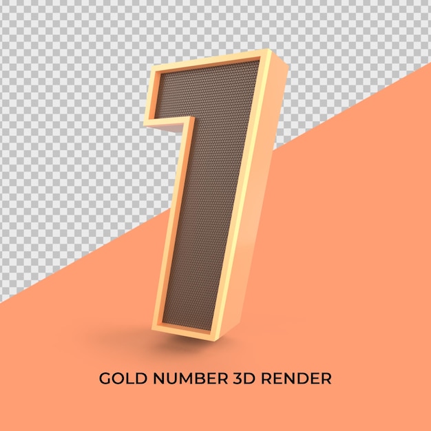 Número 1 3d render