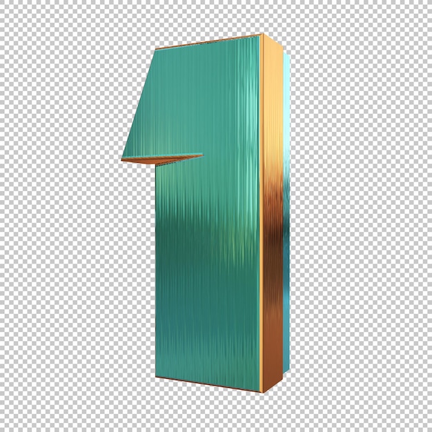 Número 1 3d render