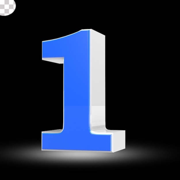numero 1 blu