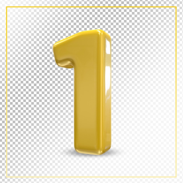 Numéro 1 Or 3D