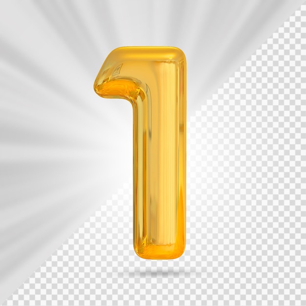Numéro 1 Or 3D