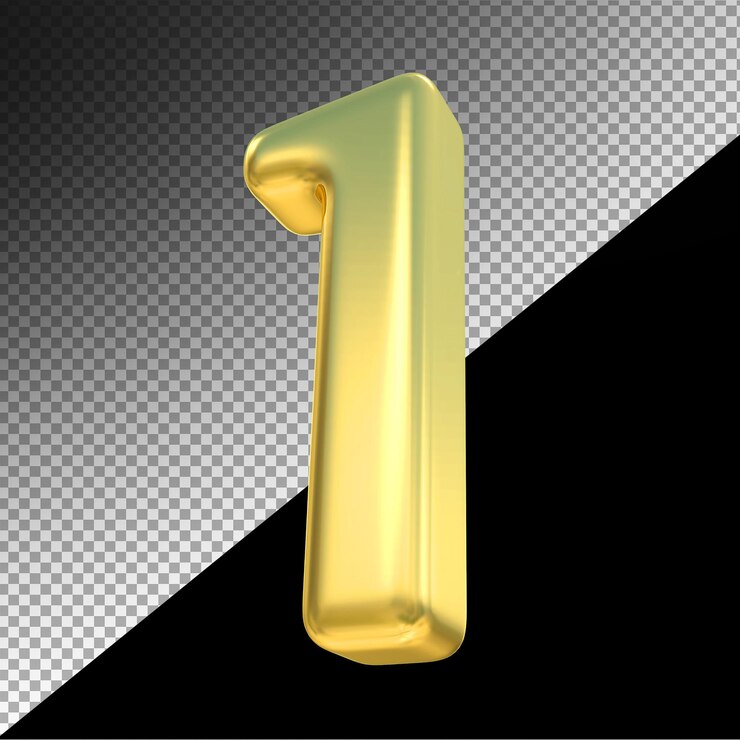 PSD numero 1 oro lusso 3d