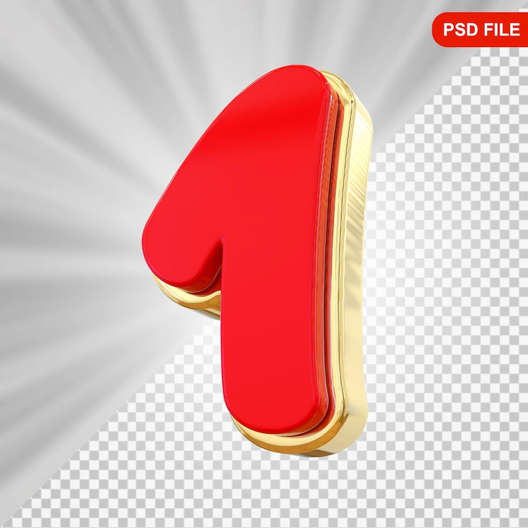 PSD numero 1 rosso con oro