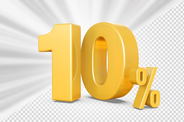 Número 10 por ciento de descuento