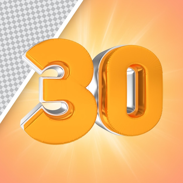numero 10 oro 3d rendering banner