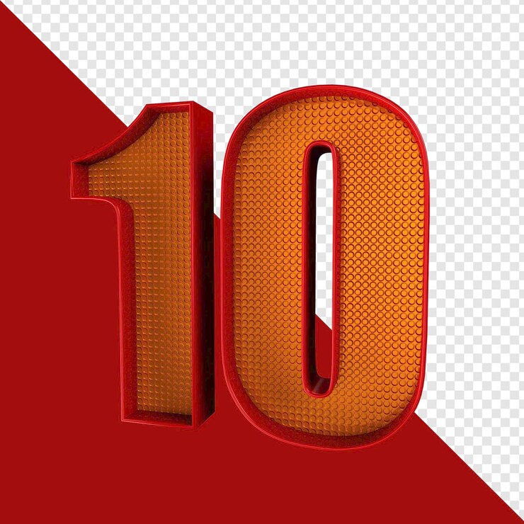 PSD número 10 rojo