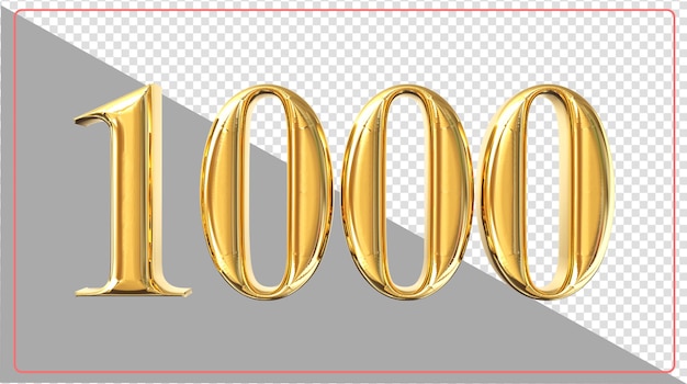 Numero 1000 Rendering 3D