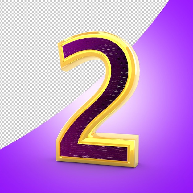 numero 2 3d