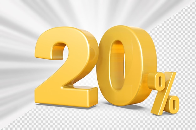 Número 20 por ciento de descuento