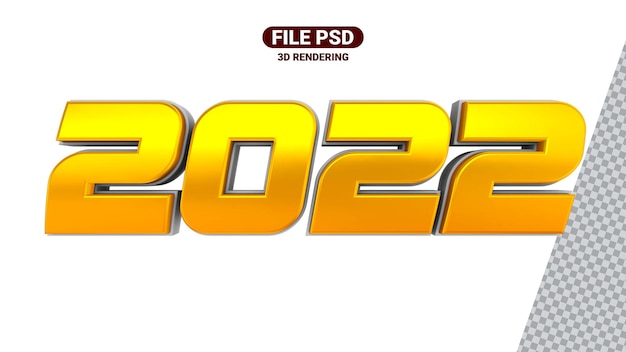 Numéro 2022 Rendu 3d