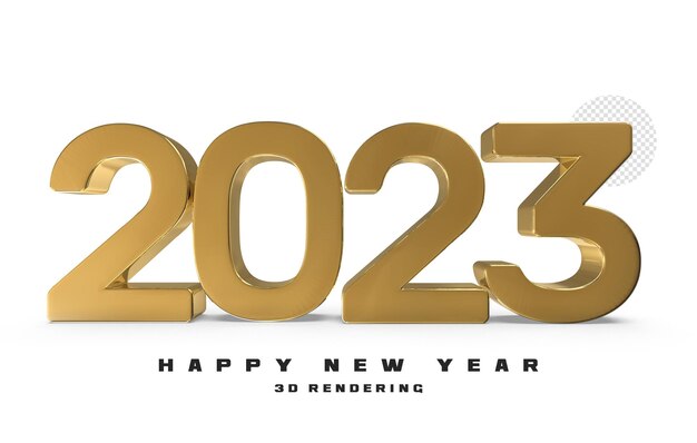Numero 2023 Capodanno Rendering 3D