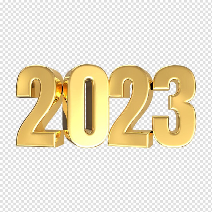 PSD numero 2023 felice anno nuovo 3d