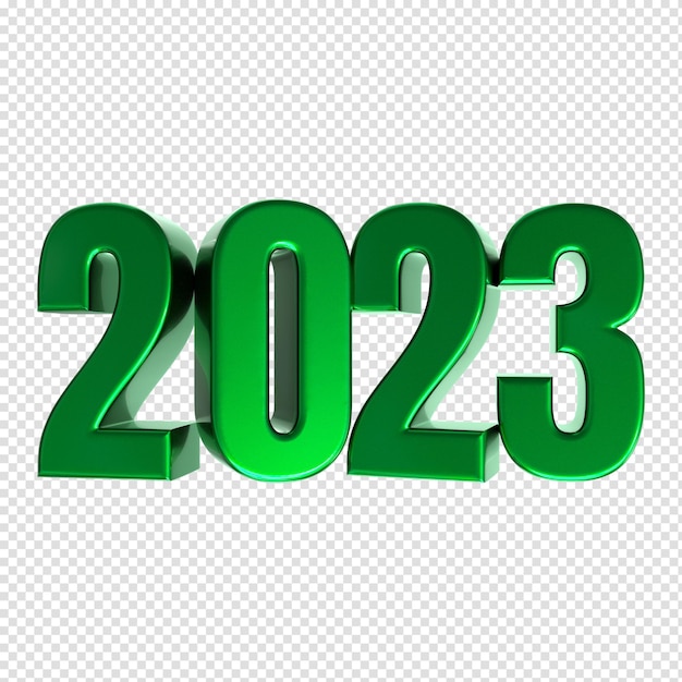 Número 2023 Feliz Ano Novo 3D