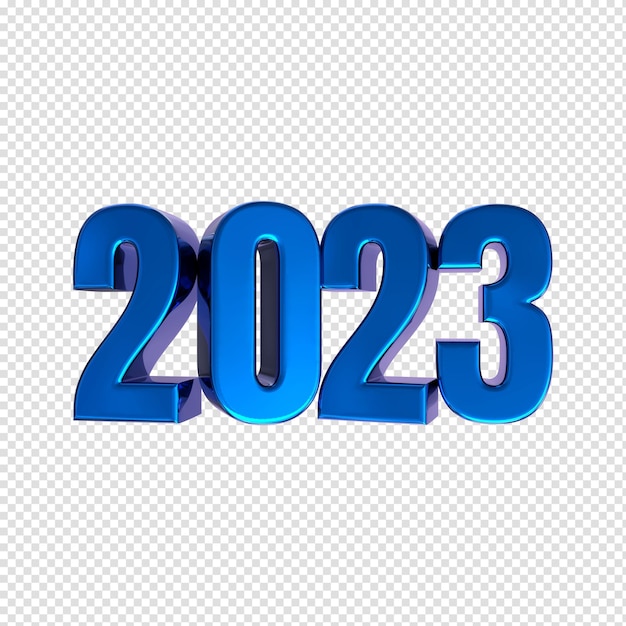 Número 2023 Feliz Año Nuevo 3D