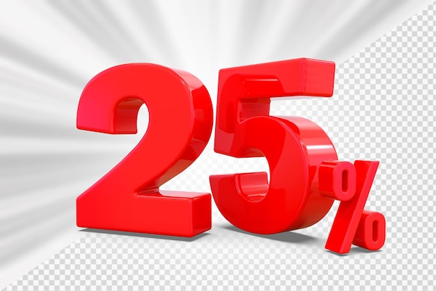 Número 25 por ciento de descuento