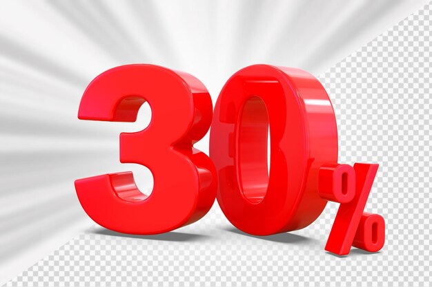 Número 30 por ciento de descuento