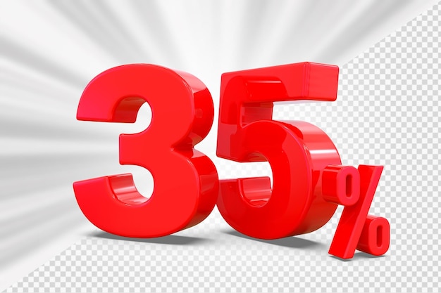 Número 35 por ciento de descuento