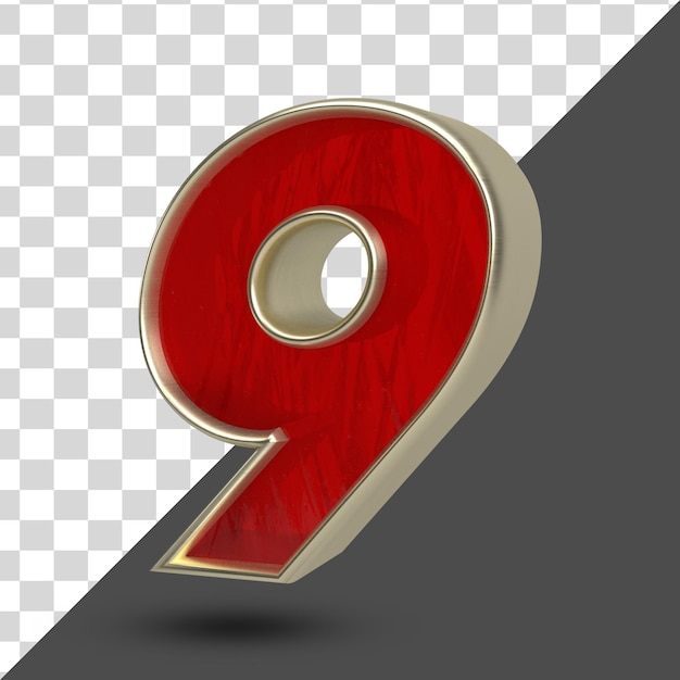 Número 3D 9