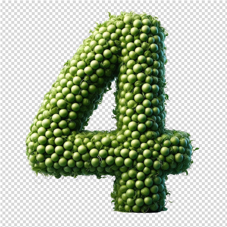 PSD número 3d aislado en un lienzo png claro