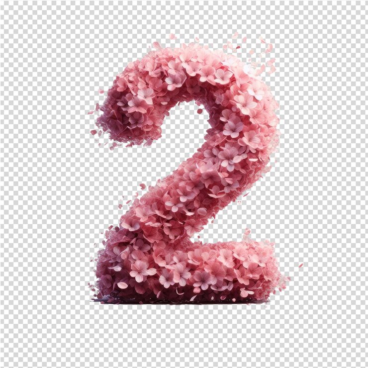 PSD número 3d aislado en un lienzo png claro