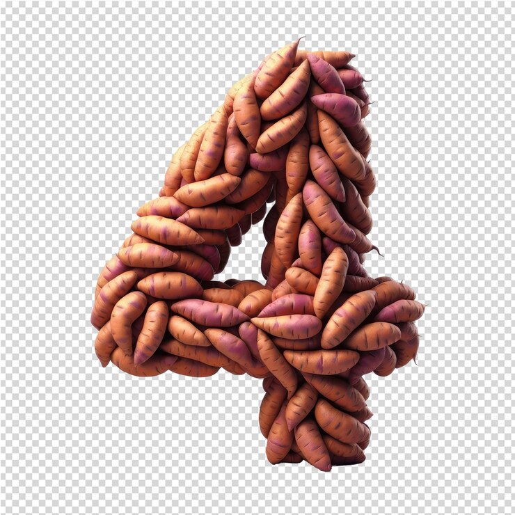 PSD número 3d aislado en un lienzo png claro