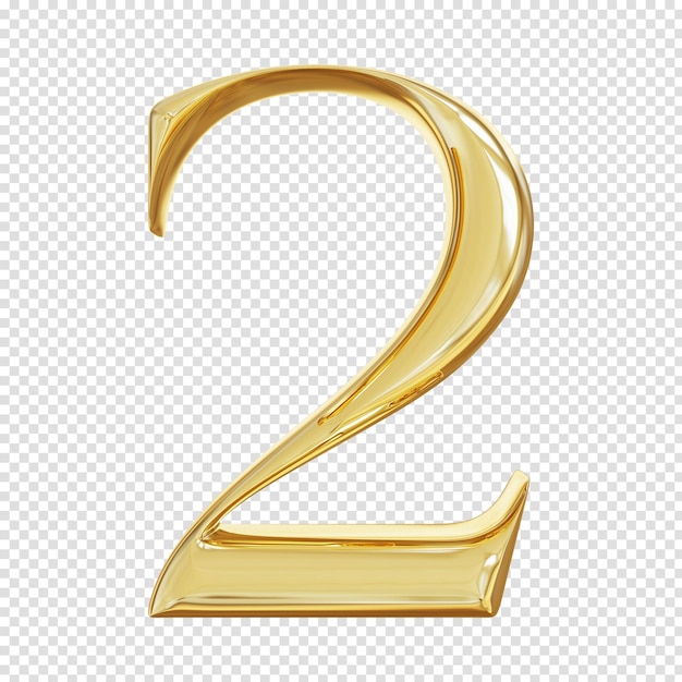 Numero 3D Gold Render
