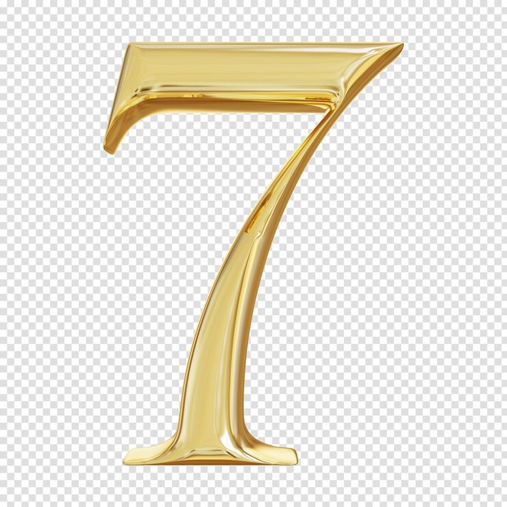 PSD numero 3d gold render