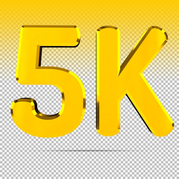 Numéro 3d Or 5k