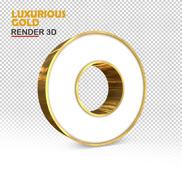 Numéro 3d Or Luxueux